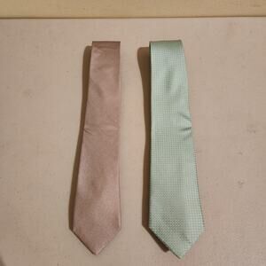 The Tie Bar 100% Silk Pastel Pink Green Ties Business GQ Upscale Formal Preppy